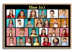 Create Personalized Class Collage with Neon Text for Teachers & Parents