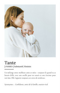 Créez votre Poster Définition Tante personnalisé avec photo