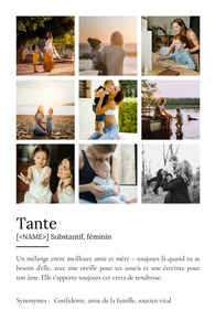 Créez votre Poster Définition Tante personnalisé avec photo