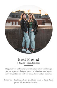 Create Your Own Best Friend Definition Poster - Personalize Photos & Text
