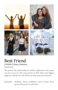Create Your Own Best Friend Definition Poster - Personalize Photos & Text