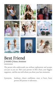 Create Your Own Best Friend Definition Poster - Personalize Photos & Text
