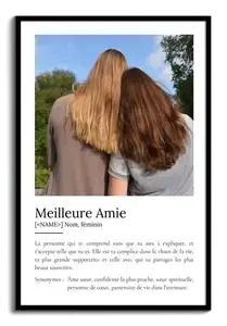 Créez un Poster Définition Personnalisé pour votre Meilleure Amie - Cadeau Unique