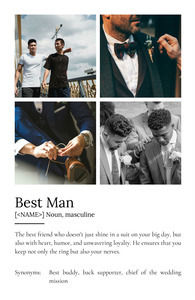 Create Your Own Best Man Definition Poster - Personalized Photo Gift