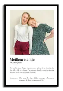 Créez un Poster Définition Bestie personnalisé avec vos photos