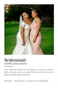 Create a Personalized Bridesmaid Definition Poster: Customize Photos & Text