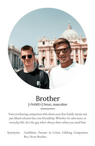 Customize Your 'Brother' Duden-Style Definition Poster: Personalized Photos & Text
