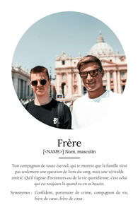 Créez un poster définition 'Frère' personnalisé avec photo