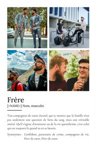 Créez un poster définition 'Frère' personnalisé avec photo