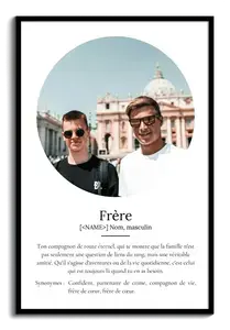 Créez un poster définition 'Frère' personnalisé avec photo