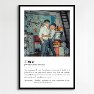 Créez un poster définition 'Frère' personnalisé avec photo