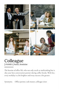 Create Your Personalized Colleague Definition Poster - Custom Photos & Text