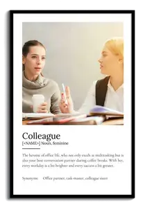 Create Your Personalized Colleague Definition Poster - Custom Photos & Text