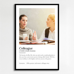 Create Your Personalized Colleague Definition Poster - Custom Photos & Text