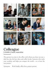 Personalize Your Colleague Definition Poster - Add Photos & Text