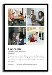 Personalize Your Colleague Definition Poster - Add Photos & Text