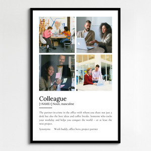 Personalize Your Colleague Definition Poster - Add Photos & Text