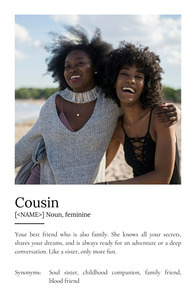 Create Your Custom Cousin Definition Poster - Personalize with Your Photos & Text