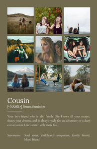 Create Your Custom Cousin Definition Poster - Personalize with Your Photos & Text
