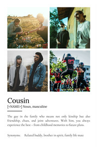 Design Your Personalized 'Cousin' Definition Poster – Add Your Photos & Text