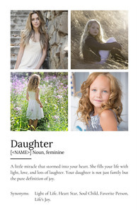 Create Your Own: Personalized Daughter Definition Poster with Photo