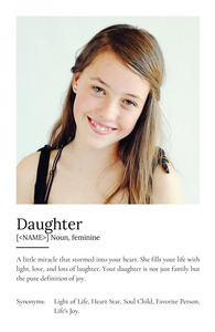Create Your Own: Personalized Daughter Definition Poster with Photo