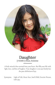 Create Your Own: Personalized Daughter Definition Poster with Photo