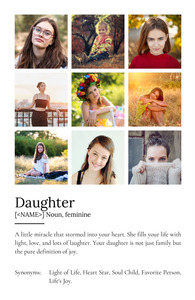 Create Your Own: Personalized Daughter Definition Poster with Photo