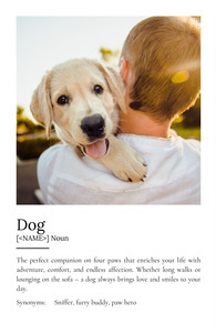 Personalize Your Dog Definition Poster – Cherish Every Adventure & Smile