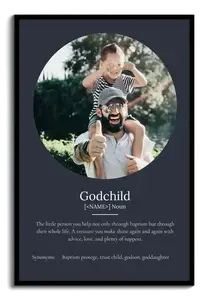 Create a Custom Godchild Definition Poster with Personal Photos