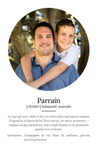 Poster Définition Patenonkel Duden - Cadeau personnalisé avec photo