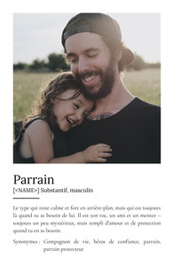 Poster Définition Patenonkel Duden - Cadeau personnalisé avec photo