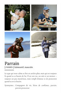Poster Définition Patenonkel Duden - Cadeau personnalisé avec photo