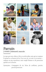 Poster Définition Patenonkel Duden - Cadeau personnalisé avec photo