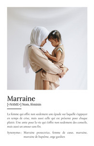 Poster Définition Personnalisée pour Marraine avec Photos - Cadeau Unique