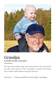 Create Your Personalized "Grandpa" Definition Poster - Add Photos & Custom Text