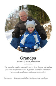 Create Your Personalized "Grandpa" Definition Poster - Add Photos & Custom Text