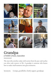 Create Your Personalized "Grandpa" Definition Poster - Add Photos & Custom Text