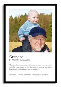 Create Your Personalized "Grandpa" Definition Poster - Add Photos & Custom Text