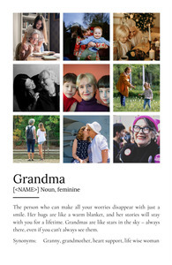 Create a Custom Grandma Definition Poster - Add Your Photos