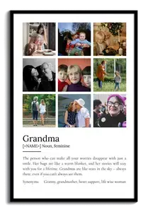 Create a Custom Grandma Definition Poster - Add Your Photos
