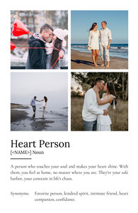 "Create Your Heart Person Definition Poster - Personalized Photo Gift"