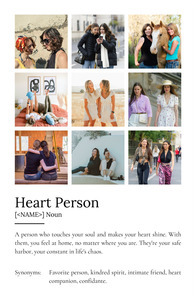 "Create Your Heart Person Definition Poster - Personalized Photo Gift"