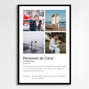 Création personnalisée: Définition Photo Poster 'Personne Chère' pour cadeau unique Création personnalisée: Définition Photo Poster 'Personne Chère' pour cadeau unique