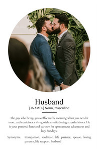 Create a Custom Husband Definition Photo Poster: Personalize Text & Layout