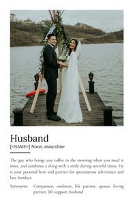 Create a Custom Husband Definition Photo Poster: Personalize Text & Layout