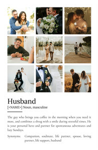 Create a Custom Husband Definition Photo Poster: Personalize Text & Layout