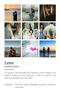 Create Your Love Definition Poster: Personalize with Photos & Text