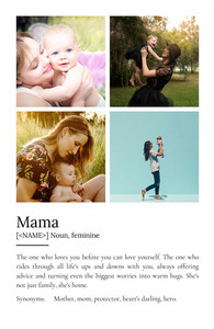Create Your Personalized Definition Poster for Mom - Custom Photo Gift