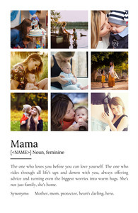 Create Your Personalized Definition Poster for Mom - Custom Photo Gift